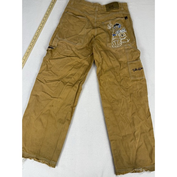 VTG Y2K BLUE BOY Baggy Pants Size 34x32 Men's Skating HIP HOP Club School - Picture 9 of 12